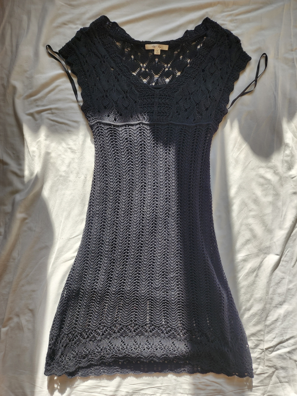 Old Navy Medium Black Lace Knit Dress